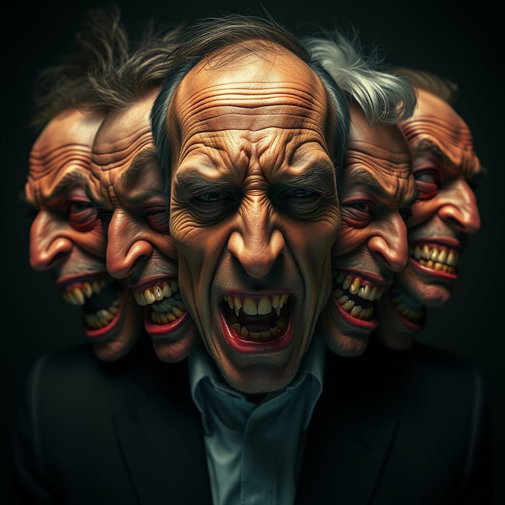 Surreal Man's Intense Emotional Turmoil