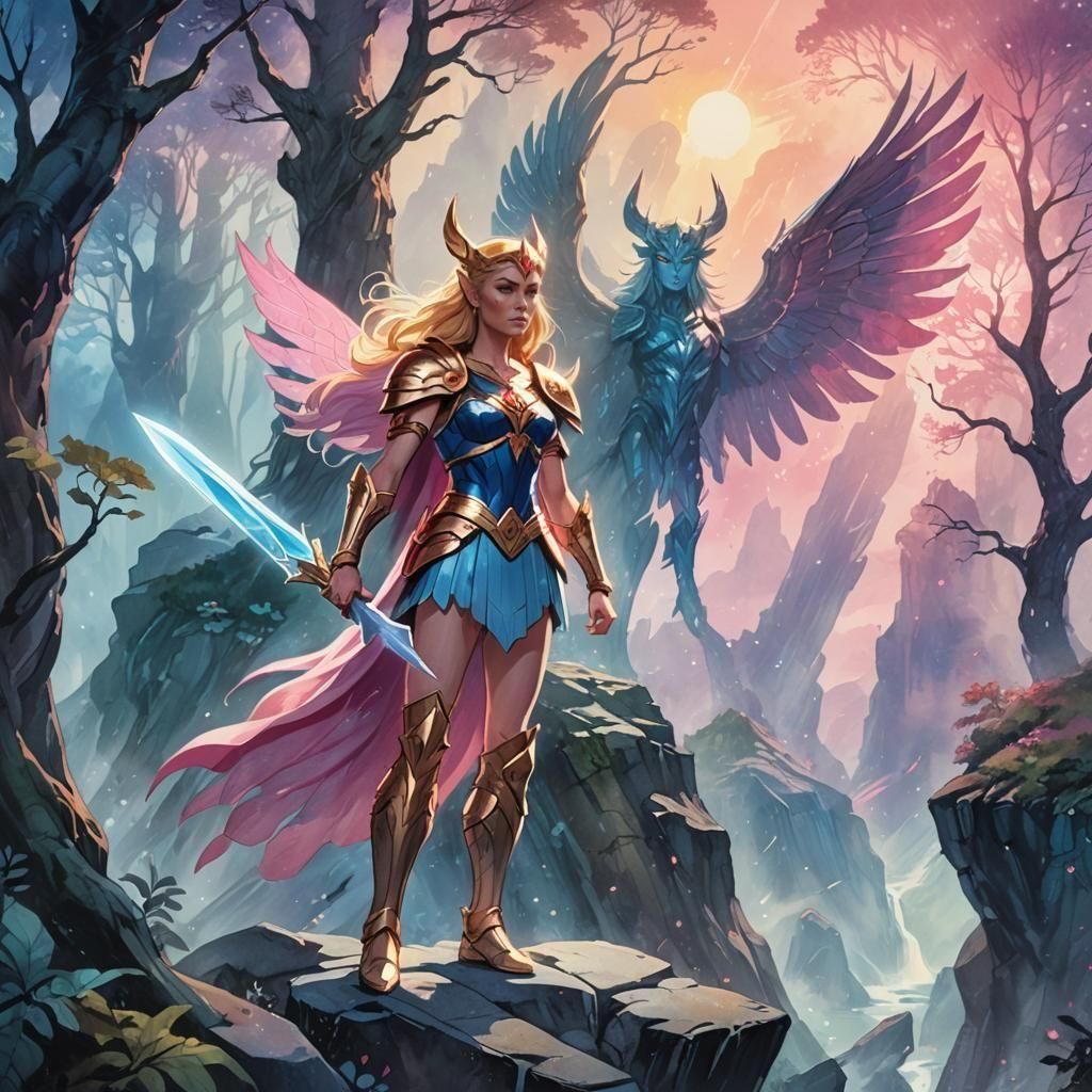 She-Ra Fantasy Concept Art in Deep Color