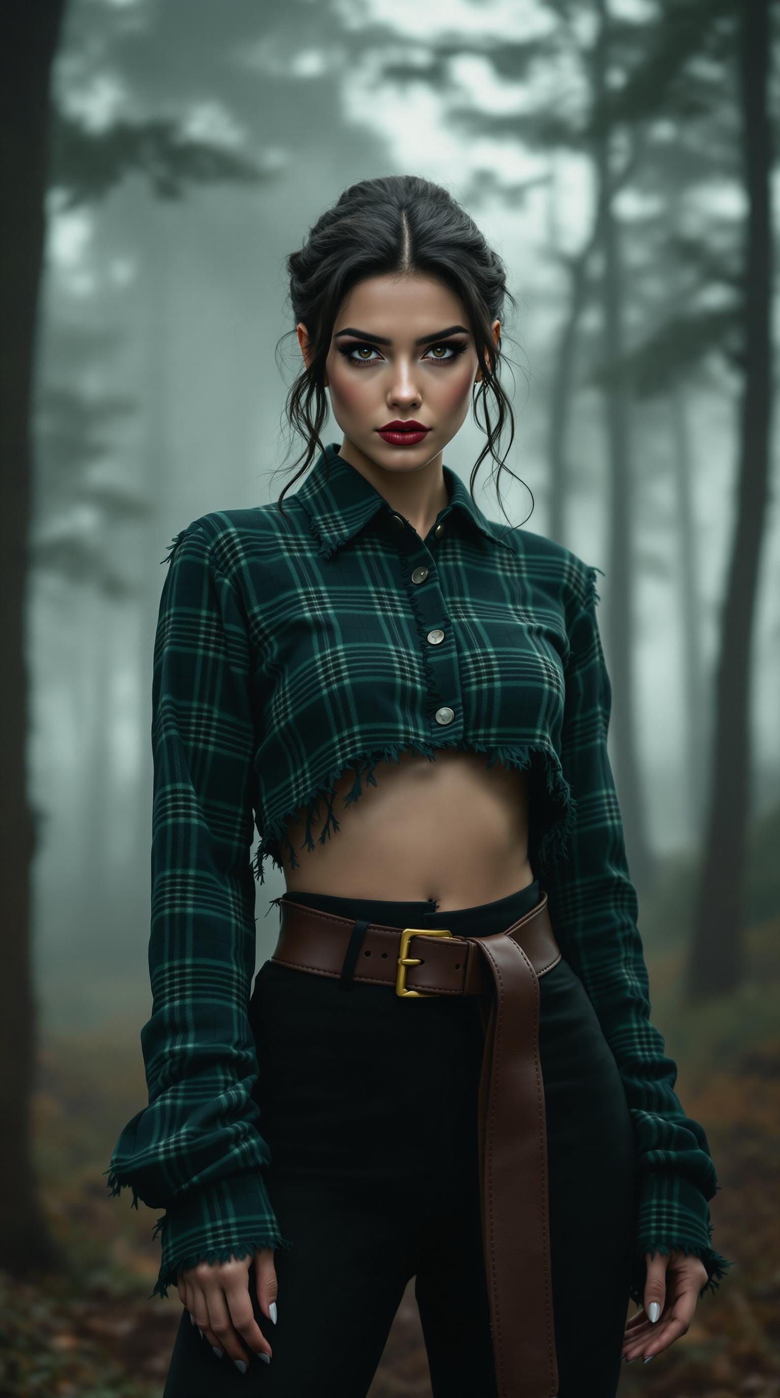 Ethereal Forest Goddess in Rich, Moody Hues