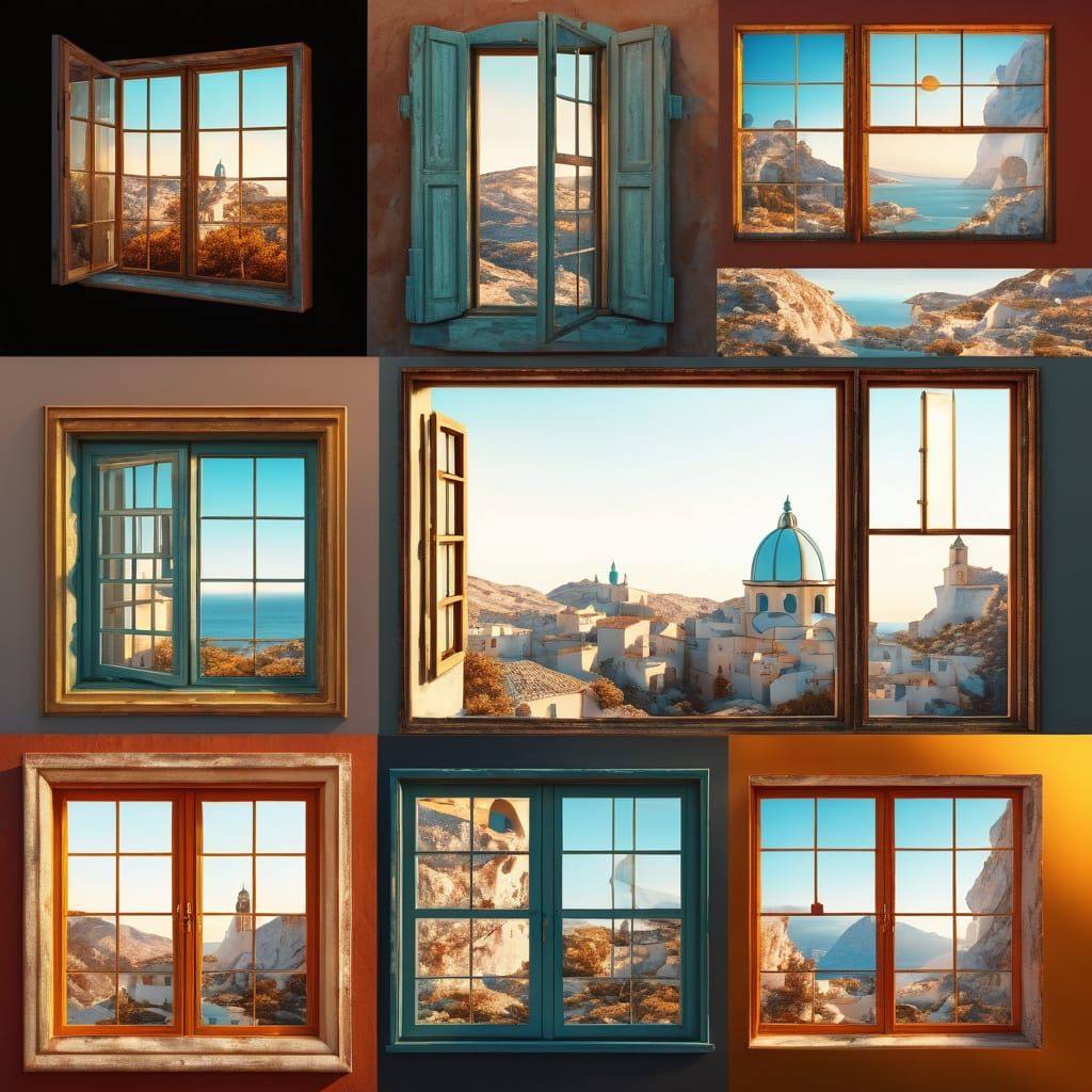 Collage:  *seven* distincly different windows

an image of 7 distincly different windows

7 different windows in differe...