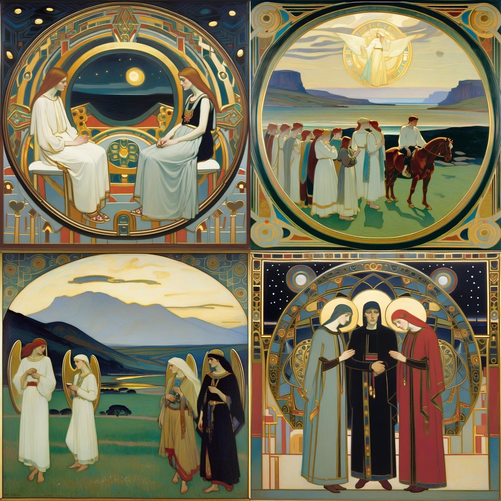 Mystical Scene in Symbolist Style