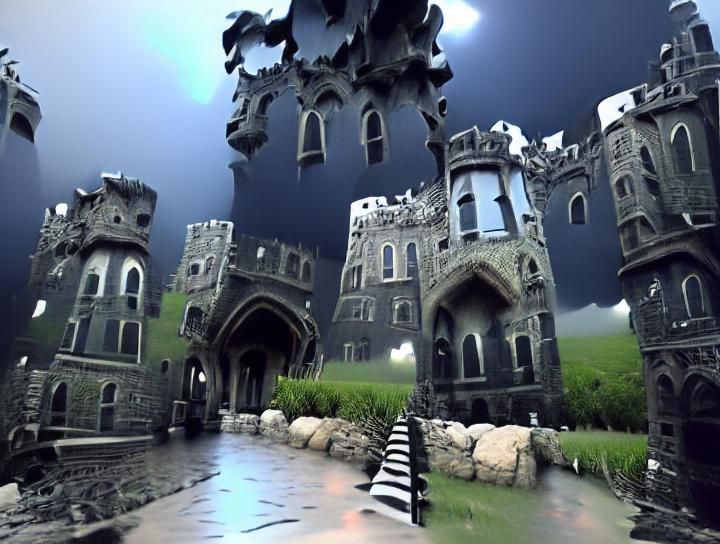 Ominous Gothic Castle in Unreal Engine 3D