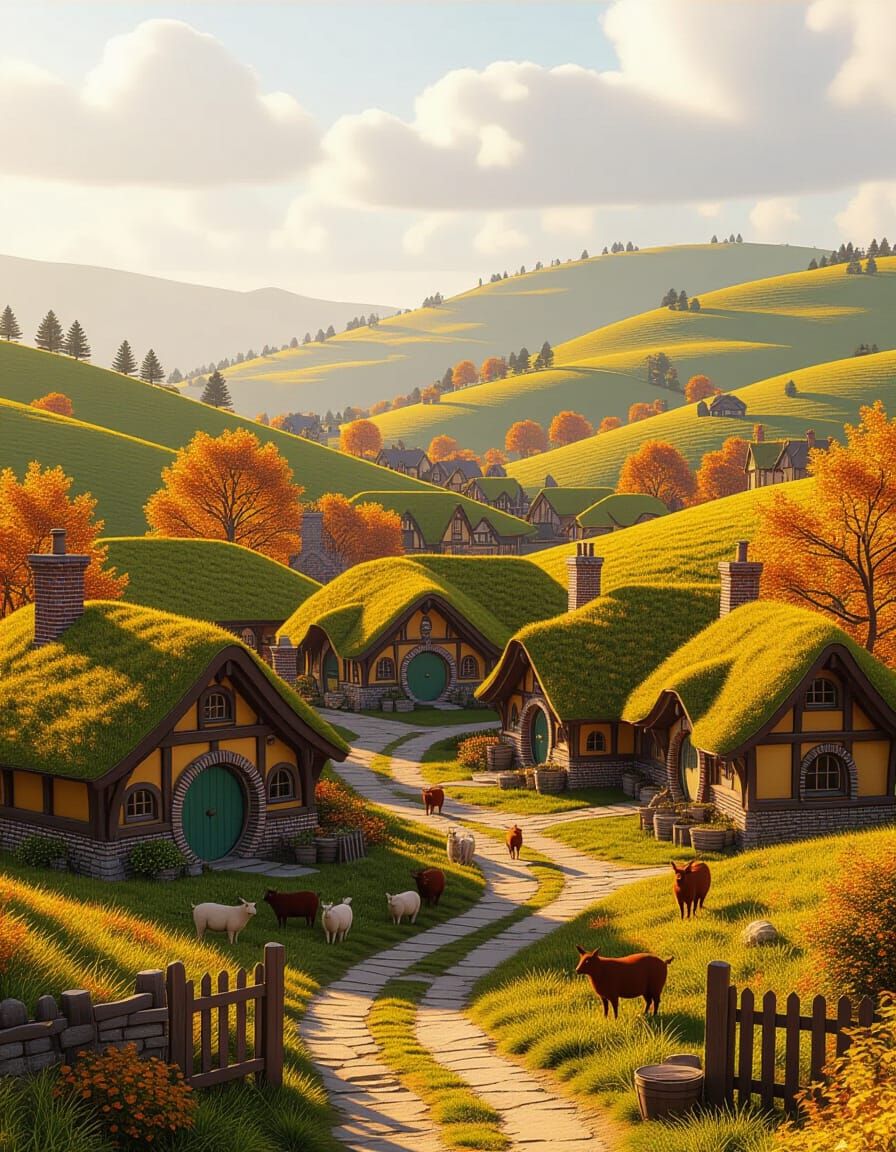 Autumn in Hobbiton: A Cinematic Digital Painting