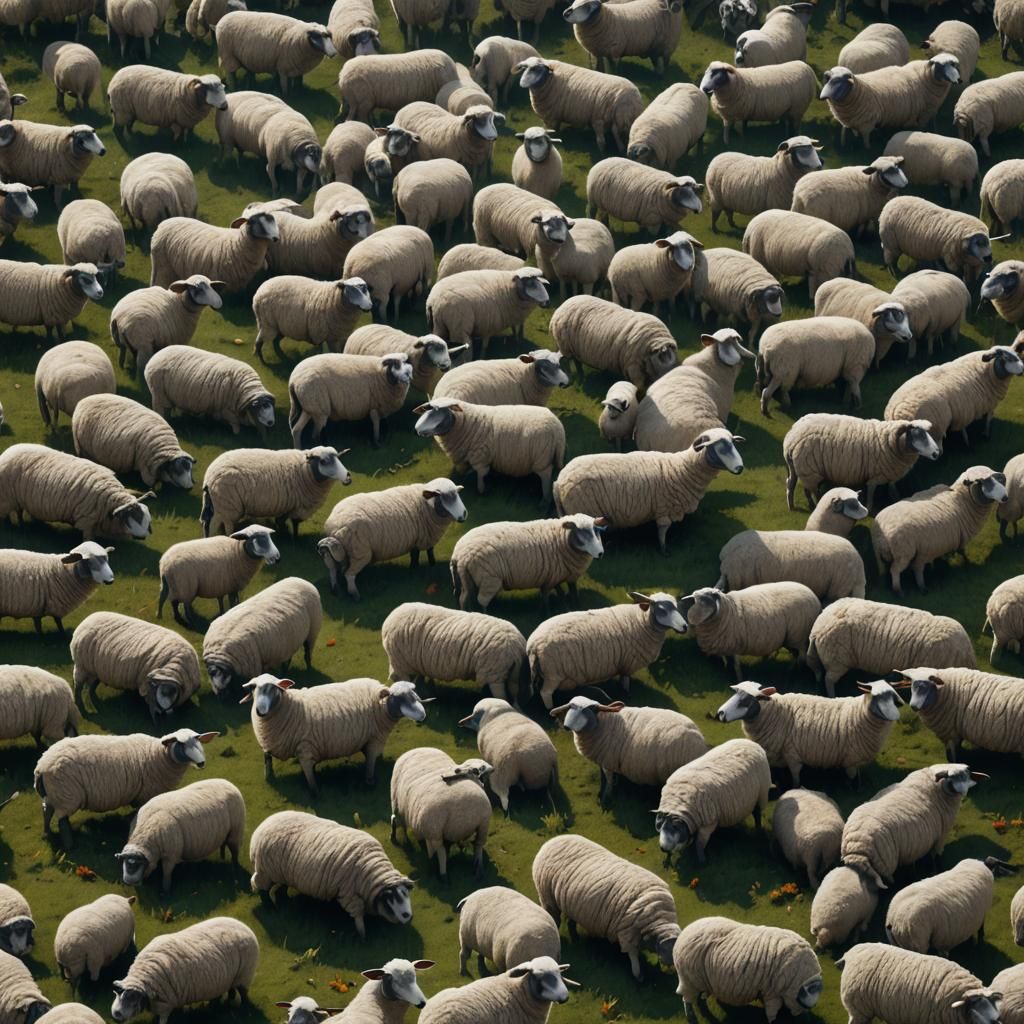 Fantastical Sheep in Detailed Matte Painting