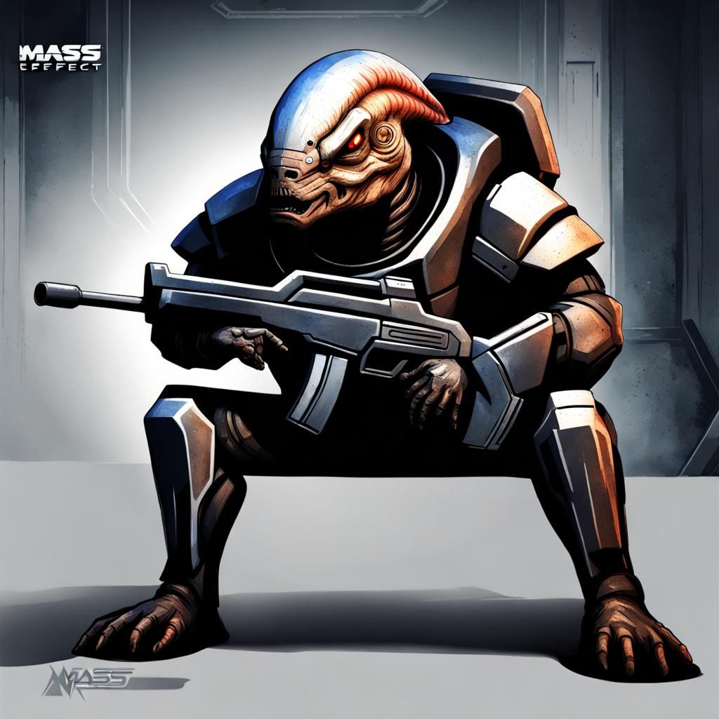 Grunt from Mass Effect: An AI Interpretation