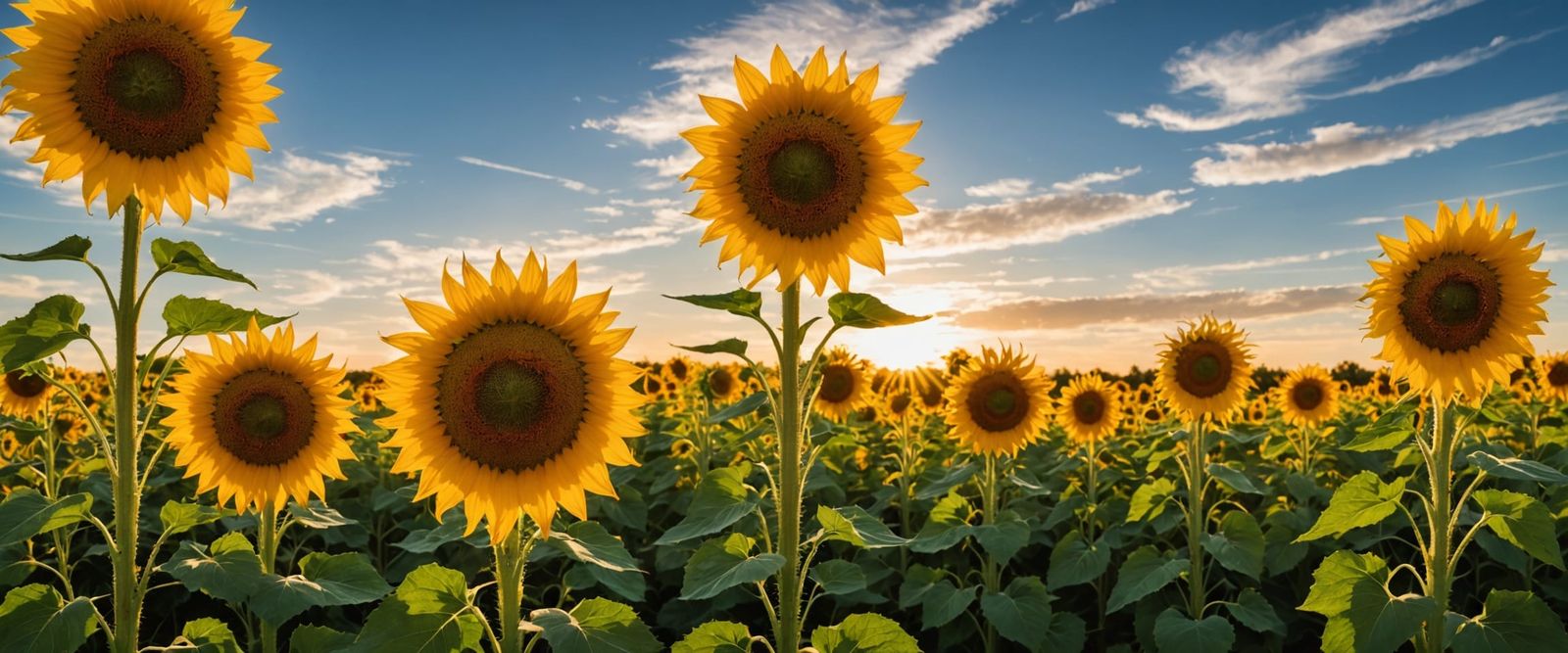 Vibrant Summer Sunflowers in Majestic Glory