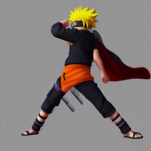Naruto with 3D Shading and Shadow Depth
