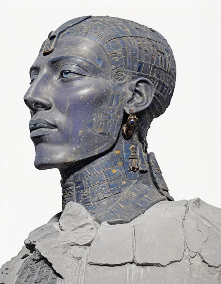 Pharaoh Seti I in Ancient Egyptian Temple