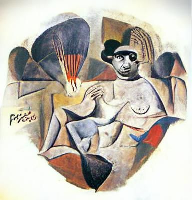 Dreamlike Portrait in Cubist Style