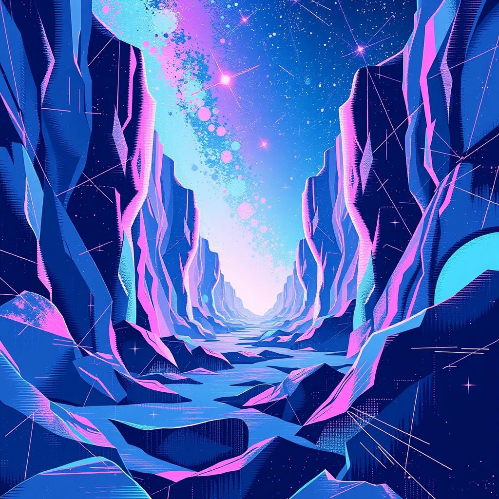 Abstract Constellation Gateway in Pastel Colors