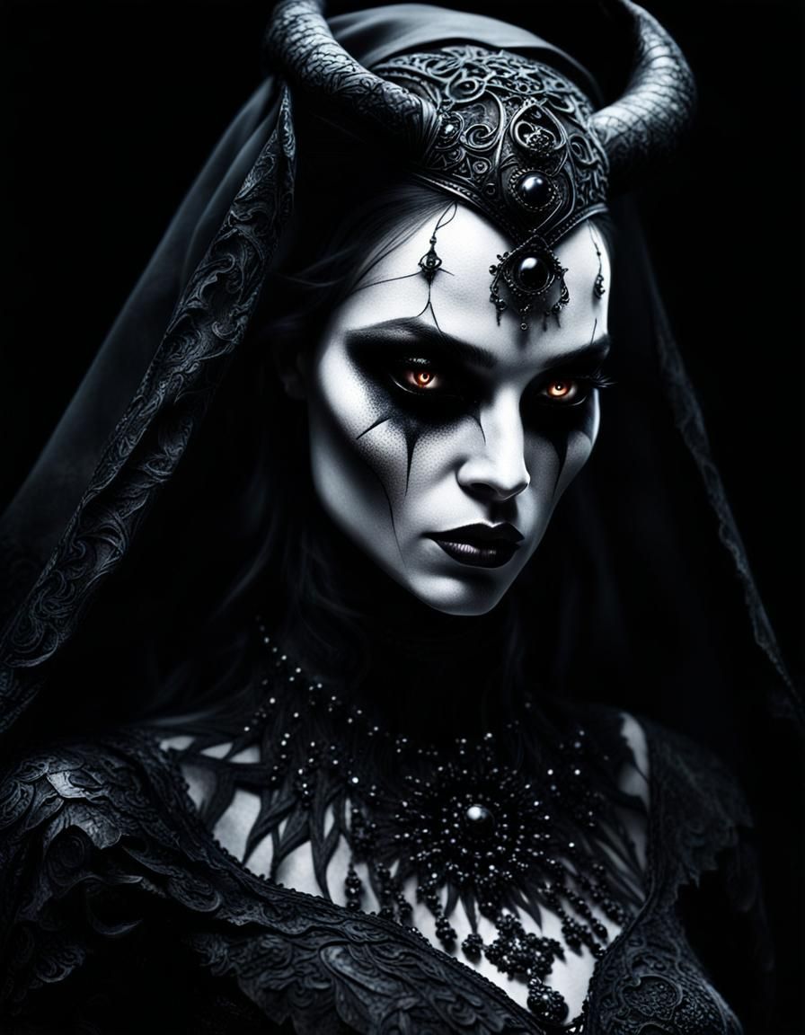 Mystic Shadow Girl: Beauty in Darkness