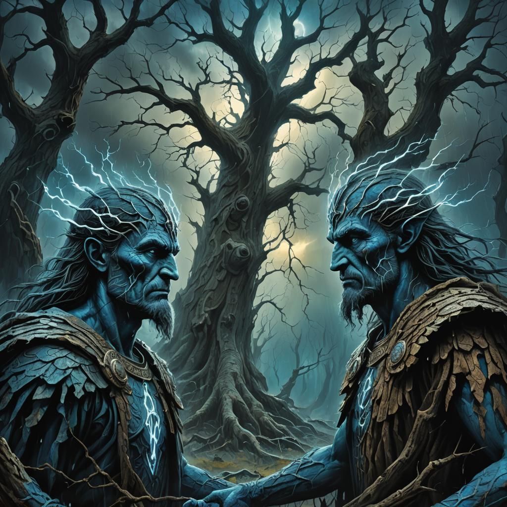 Perun and Veles: Slavic Gods in Dark Fantasy Art