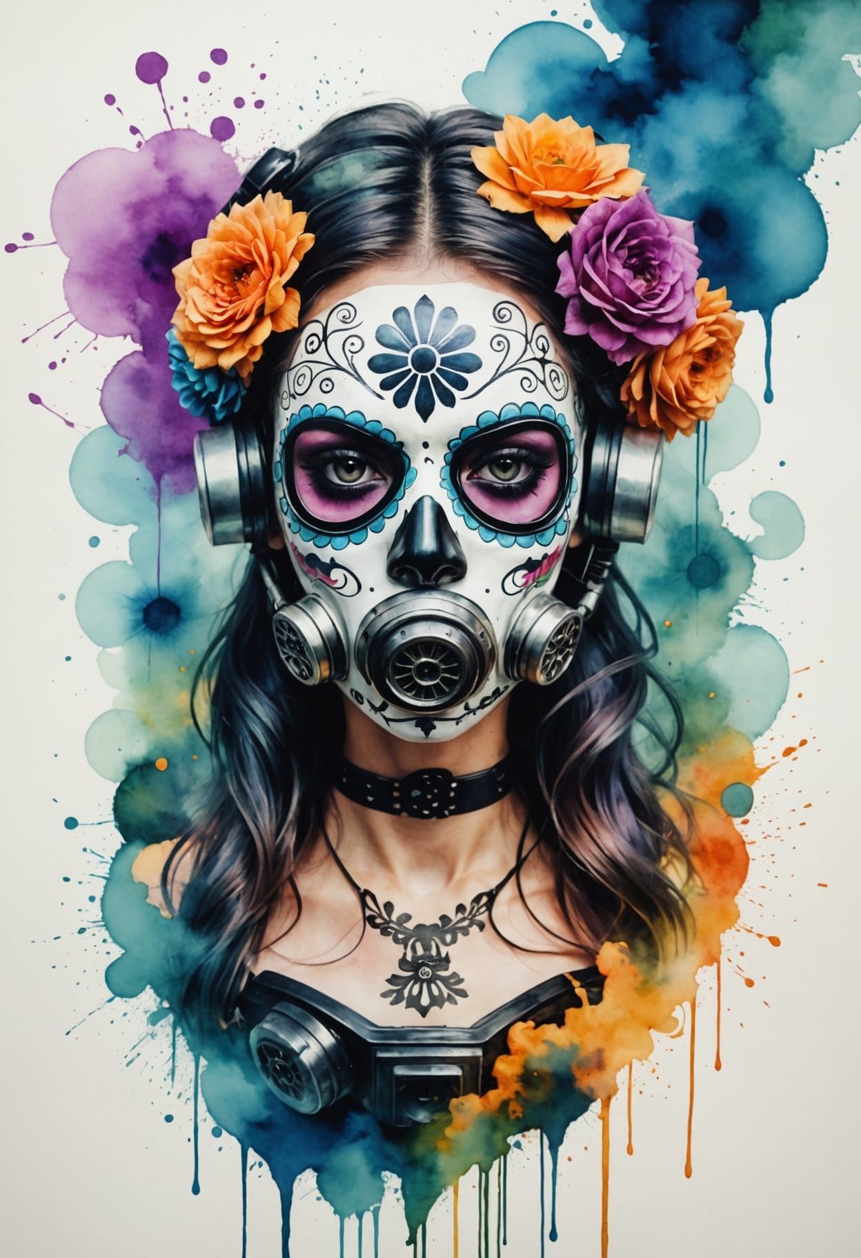 Sugar Goddess in Cyberpunk Style