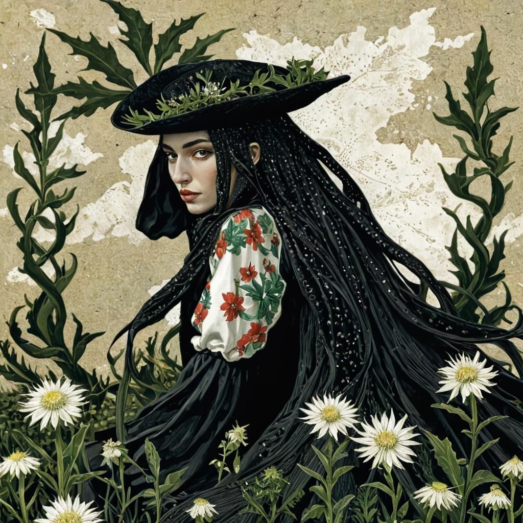 Surreal Goddess of the Moor in Whimsical Baroque Art