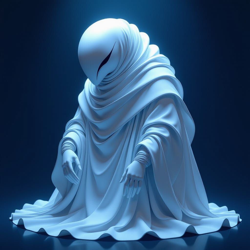 Surreal Fabric Creature with Drapery Anatomy