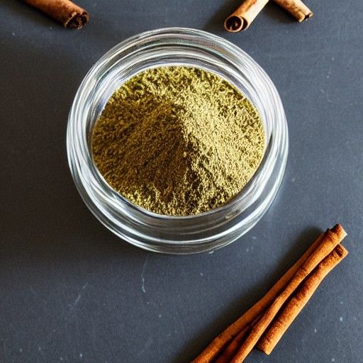 Vanilla and Spice Herbs in Glass Jar