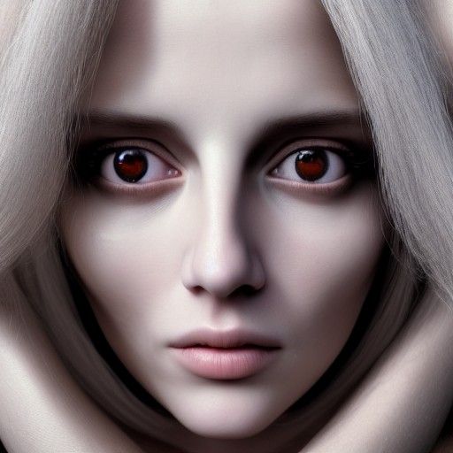 Photorealistic Portrait of a Young Woman in Gothic Style