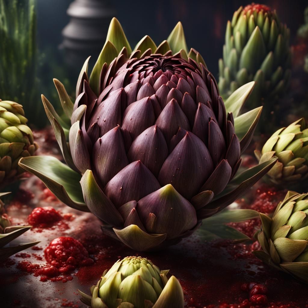 Tim Curry Artichokes Advert in Detailed Matte Painting