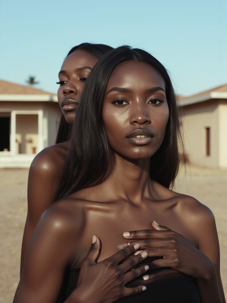 Two Women's Resilience in Stark Sunlight