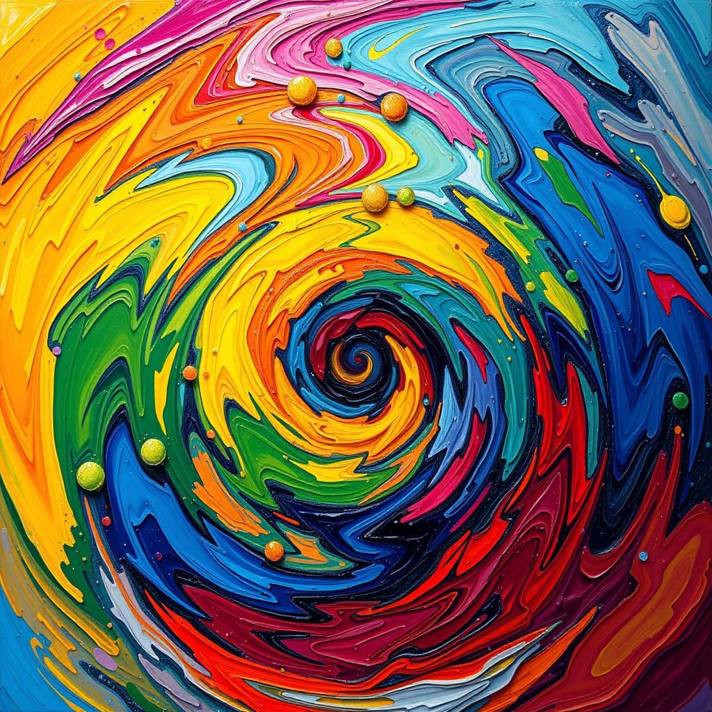 Vibrant Neo-Expressionist Helix