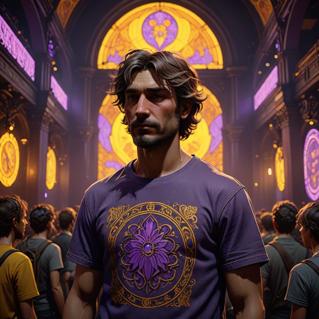 Rockstar Fan in Dark Fantasy Concert Crowd