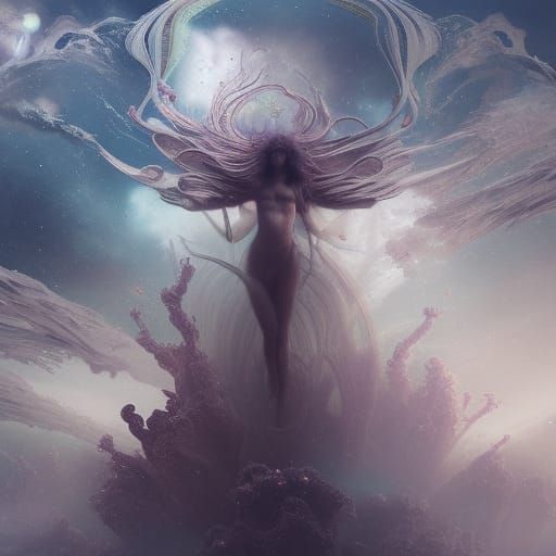 Space Empress of Andromeda: Detailed CGI Portrait