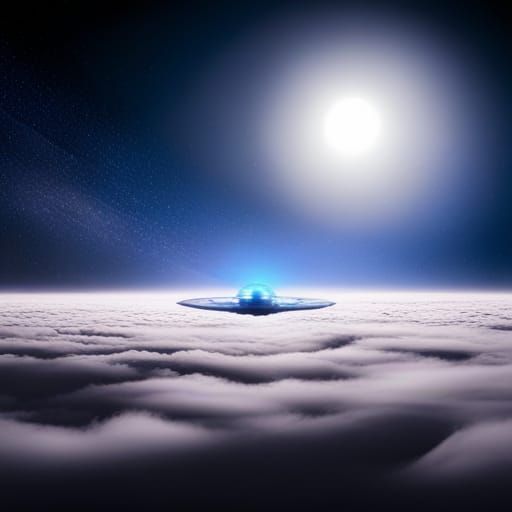 Alien Spacecraft Landing in Suburban Field