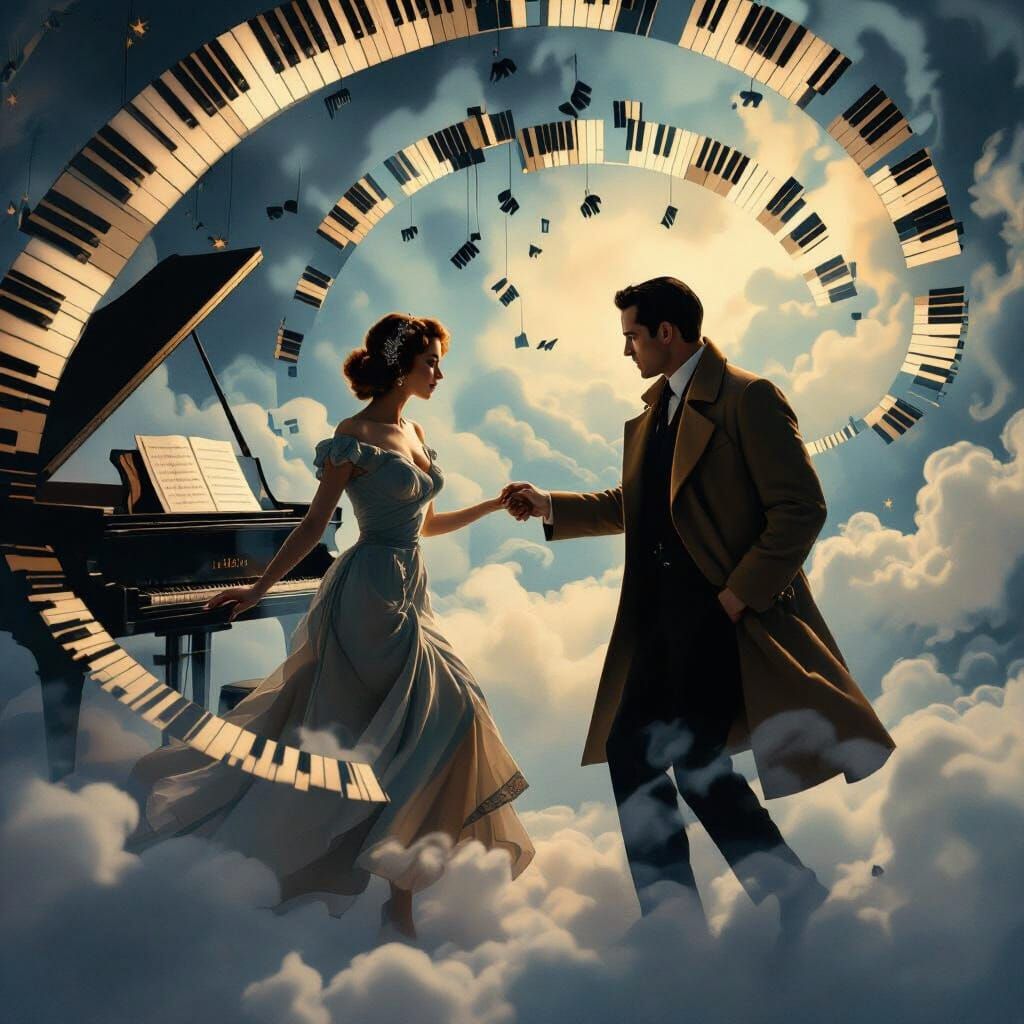 Casablanca Dreamscape: Ethereal Ballet of Piano Keys