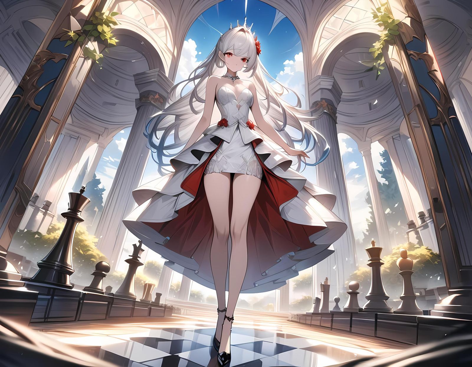 Chess Queen in Granblue Fantasy Style