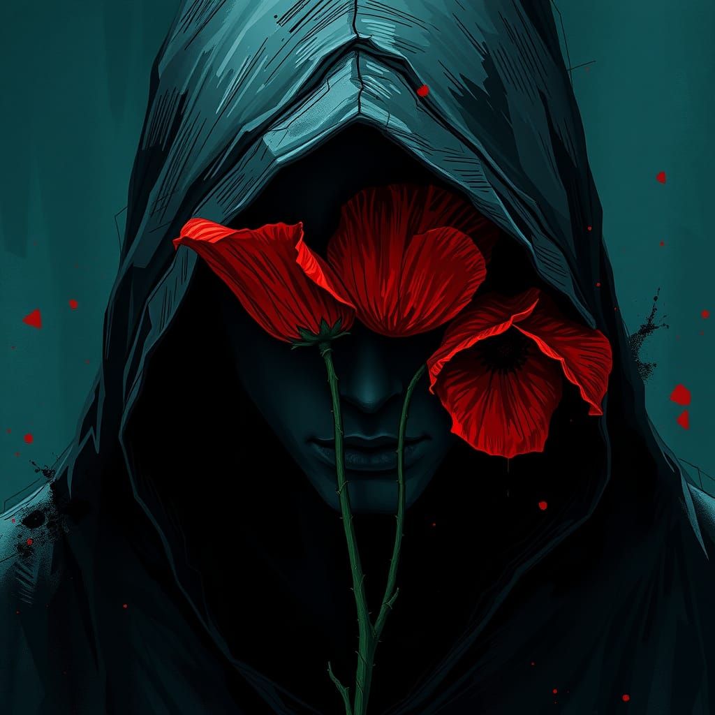 Faceless Poppy Figure in Dark Fantasy Style