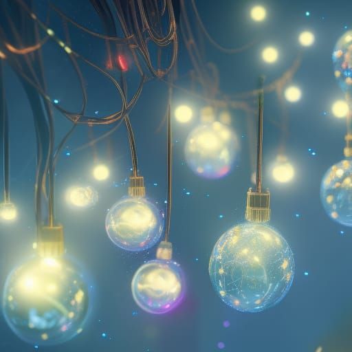 Hyperdetailed Christmas Lights in Volumetric Lighting