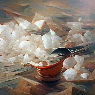 Salt Still Life as Oil Painting
