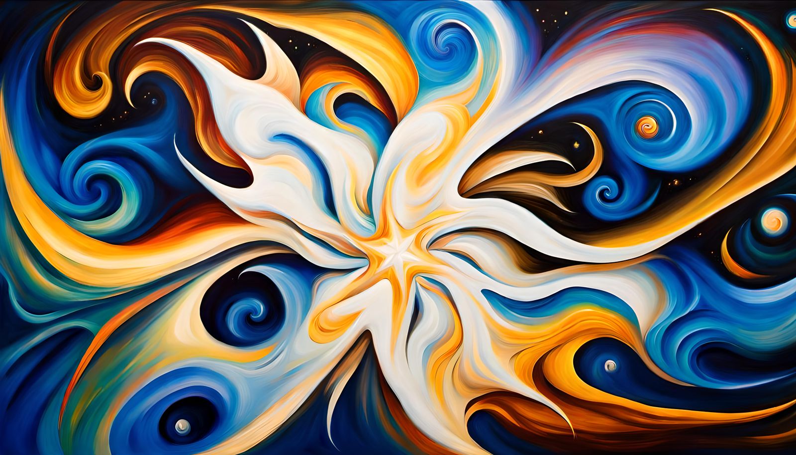 Cosmic Star Formation in Impasto Oil Painting Style