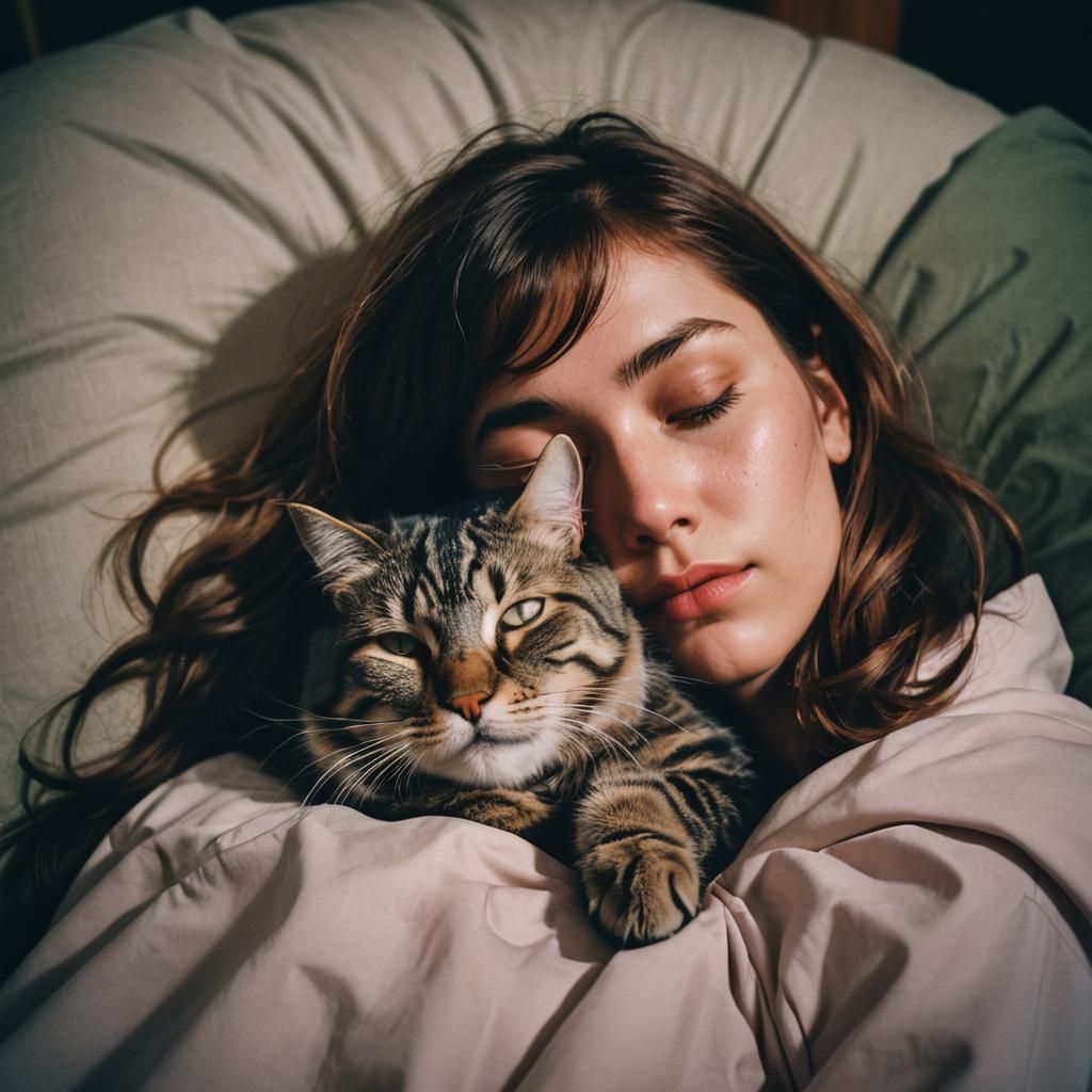 Cat Nap: A Cinematic Film Still