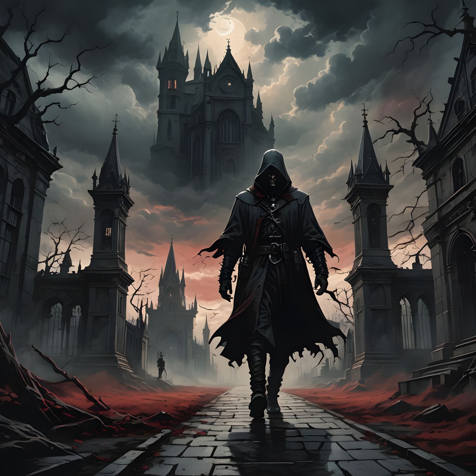 Gothic Nightmare: A Surreal Journey into Darkness