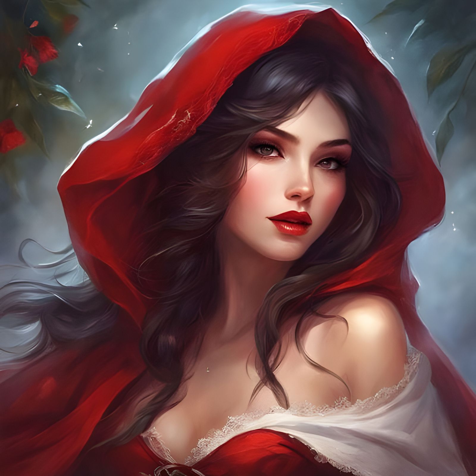 Detailed Portrait of Little Red Riding Hood