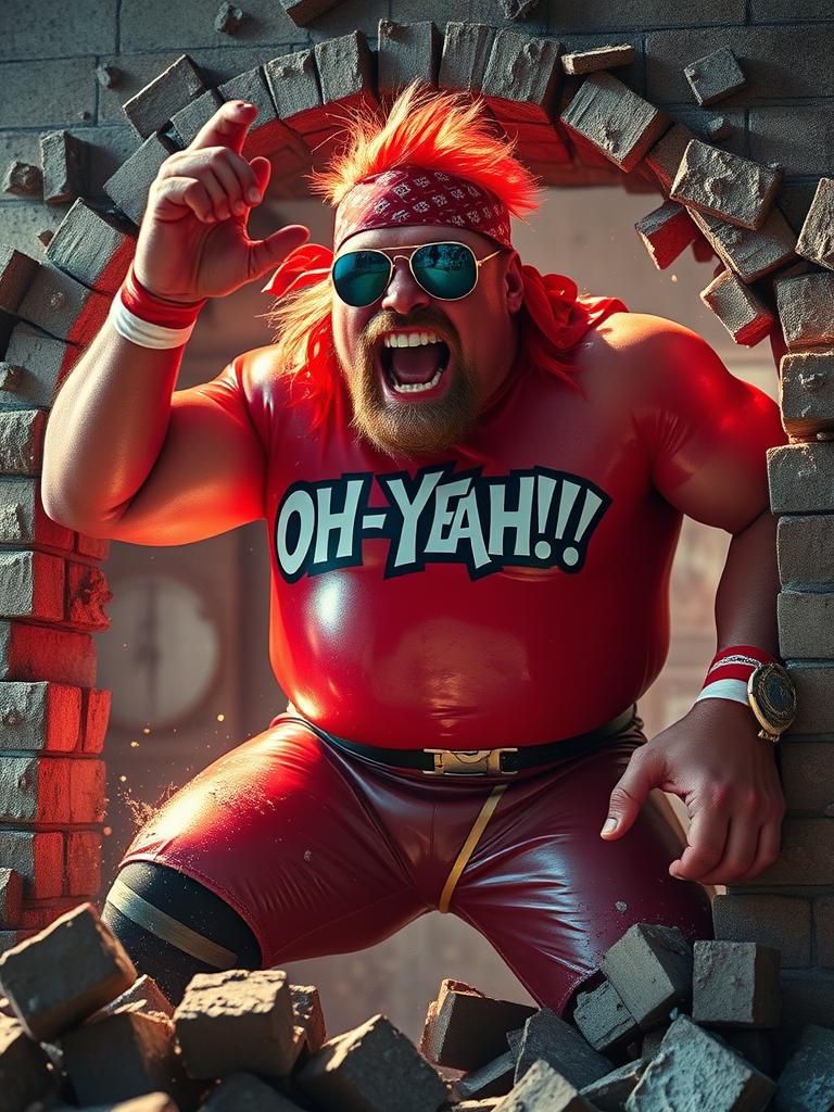 Kool-Aid Man Bursts Through Wall: Cinematic Film Still