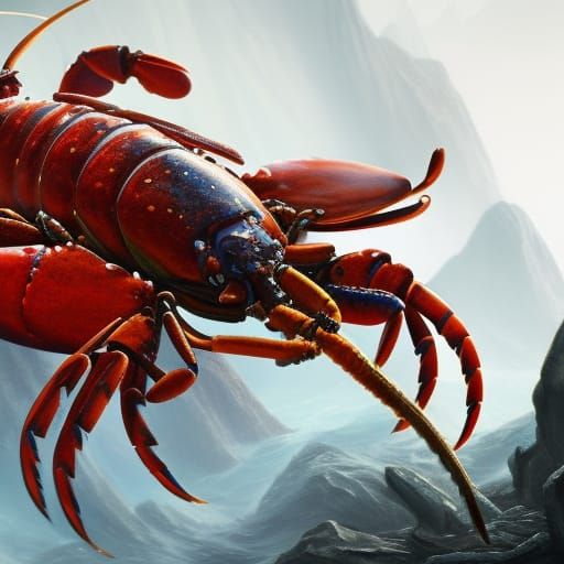 Detailed Lobster Matte Painting in Unreal Engine