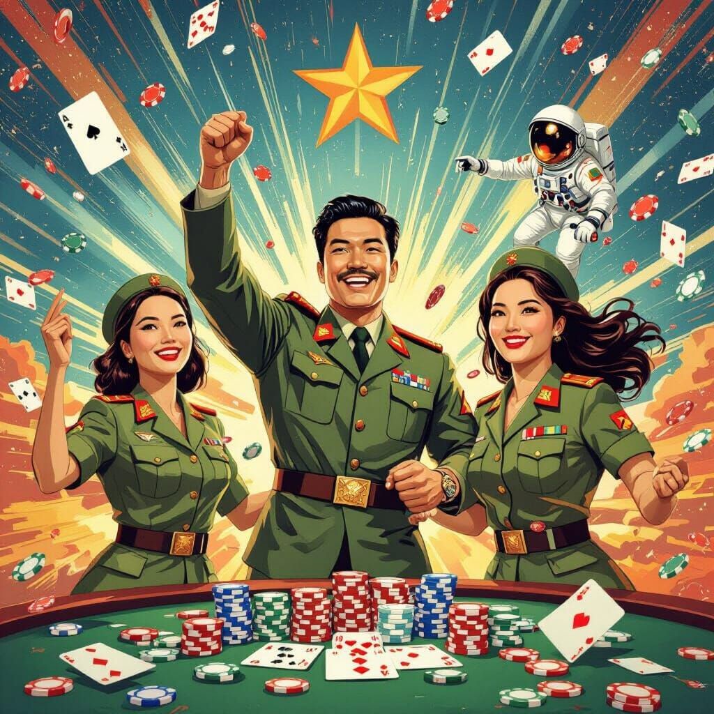 Heroic Poker Night: Vietnamese Propaganda Art