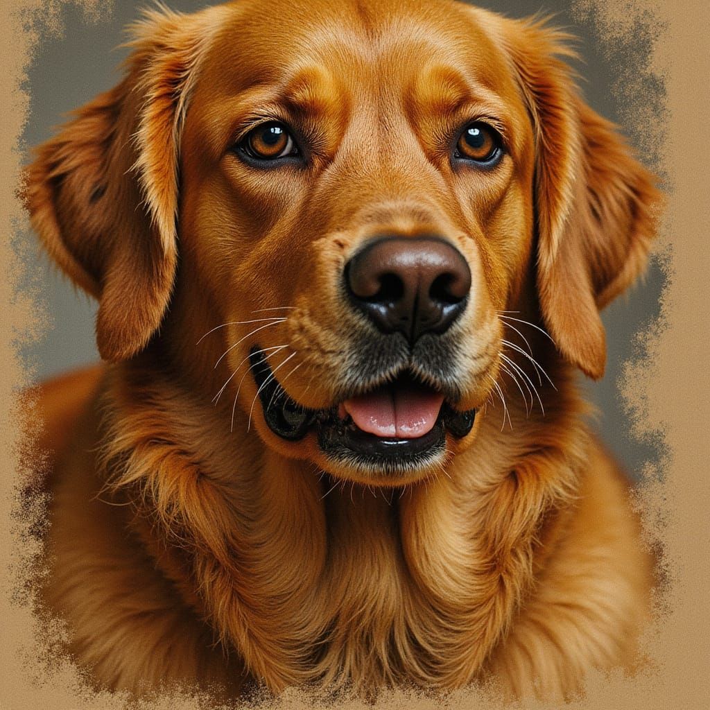 Golden Retriever in Warm Light