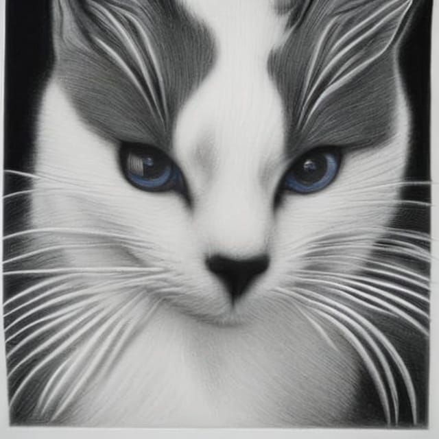 Heterochromia in Charcoal Drawing