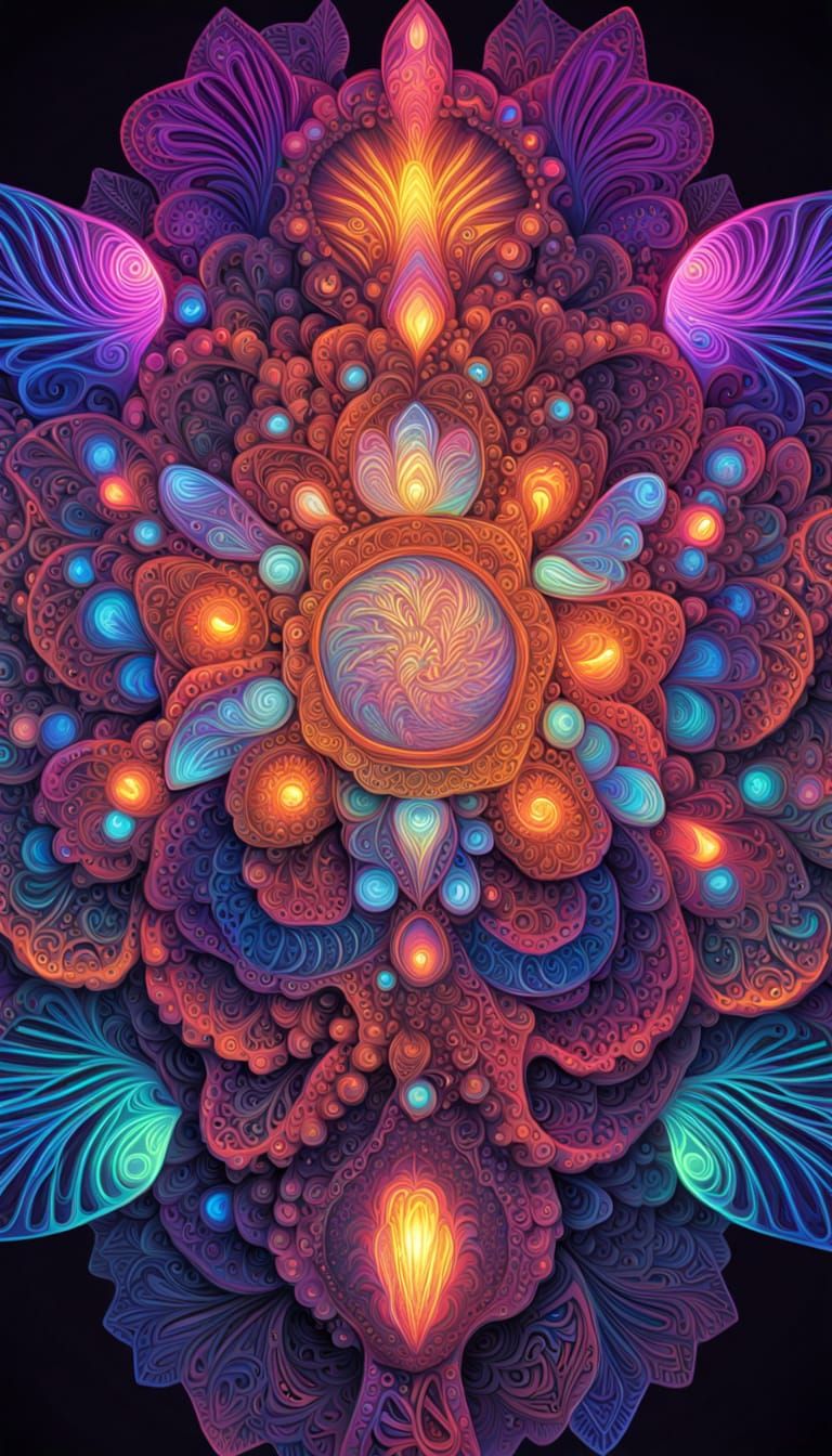 Florescent Iridescent Masterpiece of Passionate Love