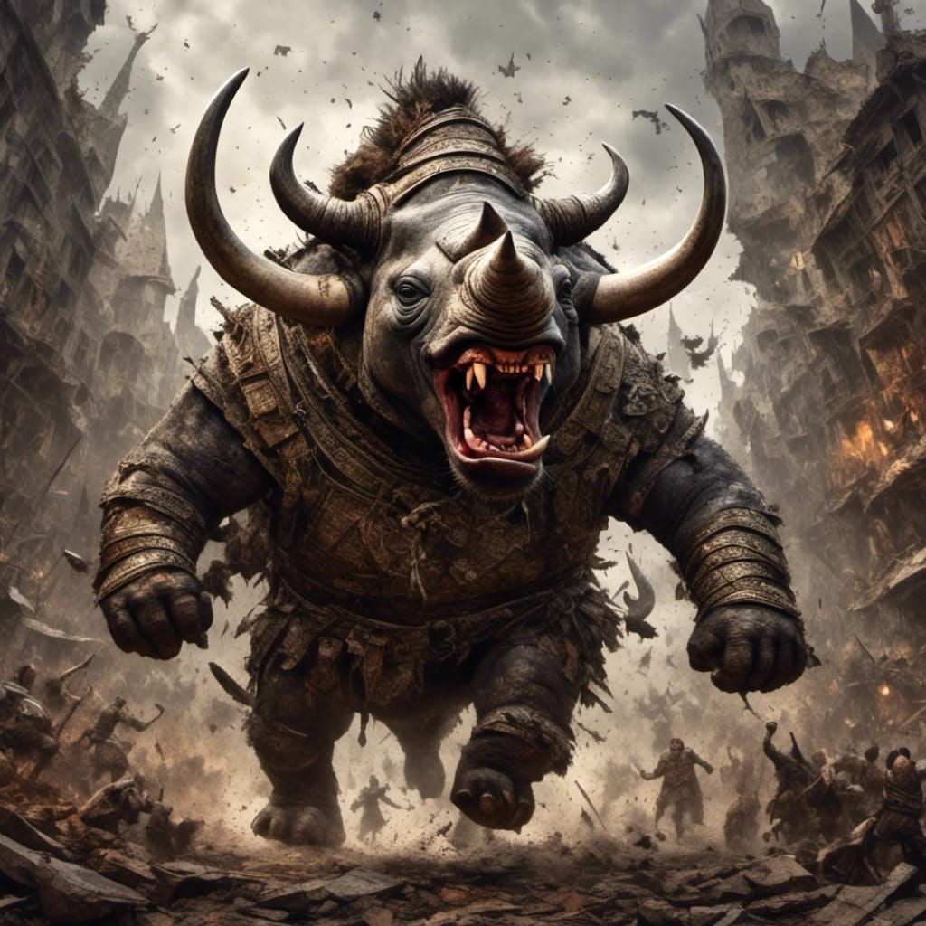 Angry Rhino Warrior