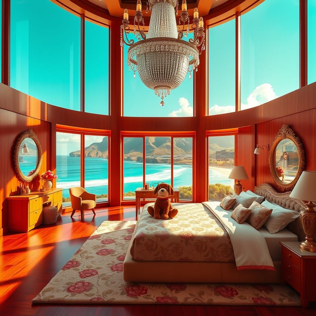 Luxurious Redwood Retreat with Gucci Accents and Panoramic M...