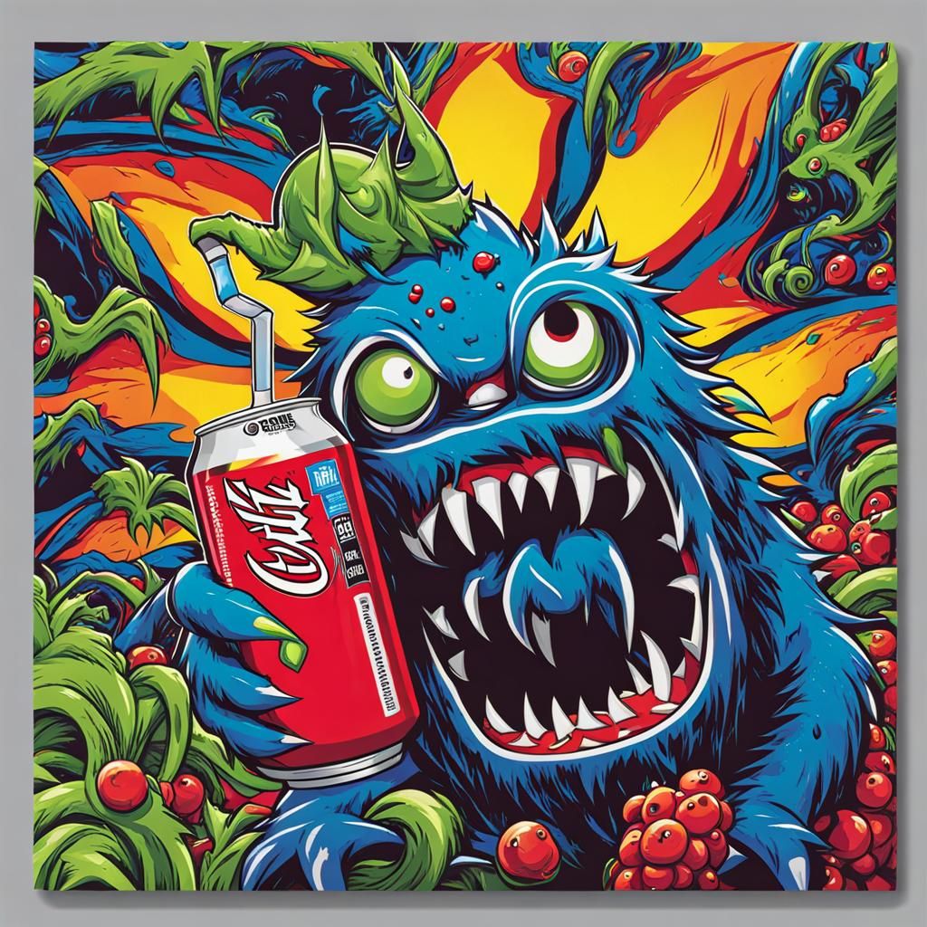 Monster Drink Can Illustration