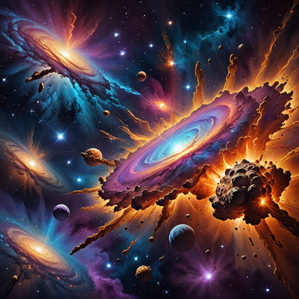 Birth of the Universe in Vibrant Triadic Colors