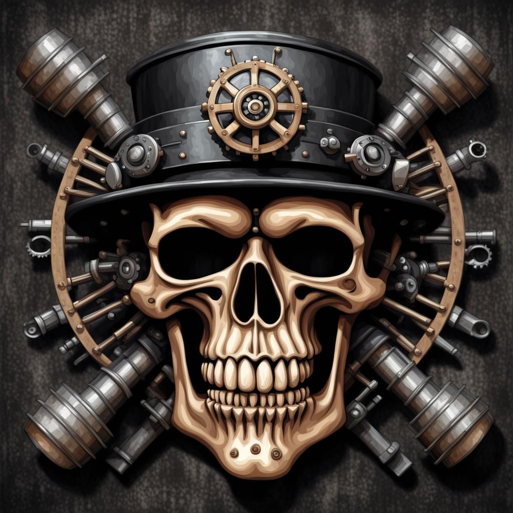 Motorhead Cenobite: Gothic Bauhaus Steampunk Pixel Art