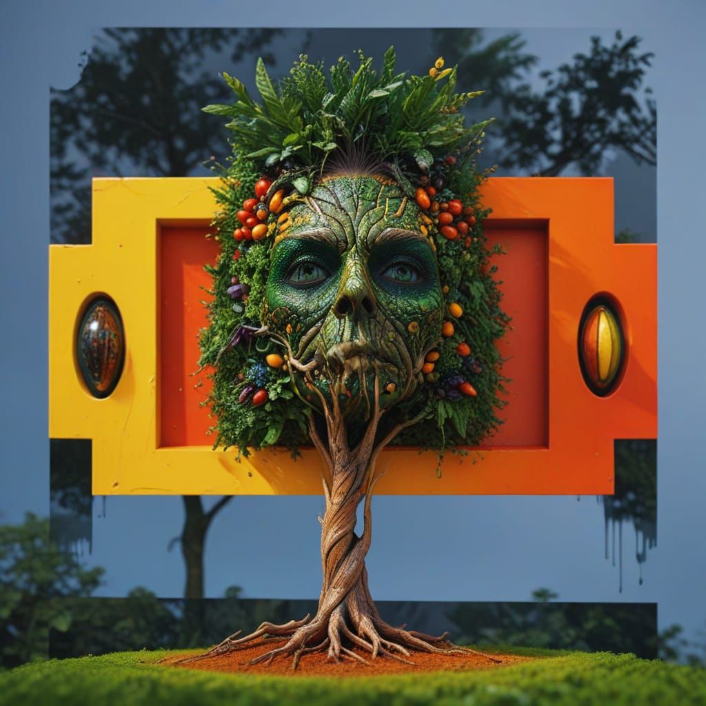 Stunning Cinematic Masterpiece with Vibrant Triadic Colors