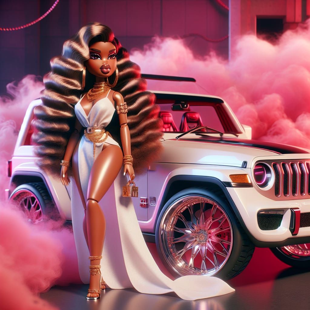 Bratz Doll in Matte Painting Style