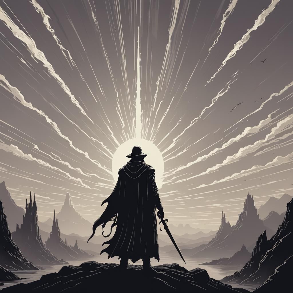 Eerie Lovecraftian Encounter in Retro D&D Style